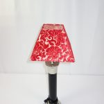 Nočná lampa červeno biela