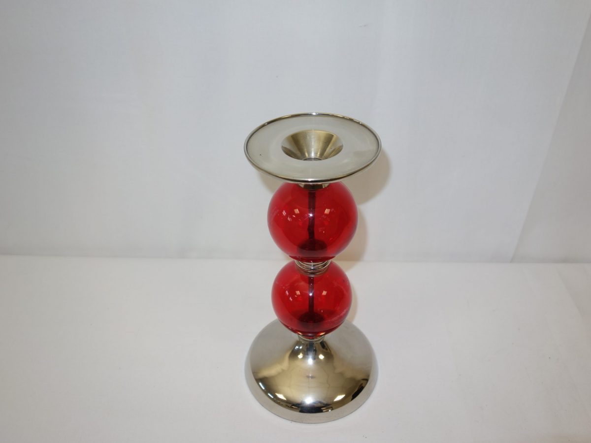 Svietnik červené sklo – Obrázok 2