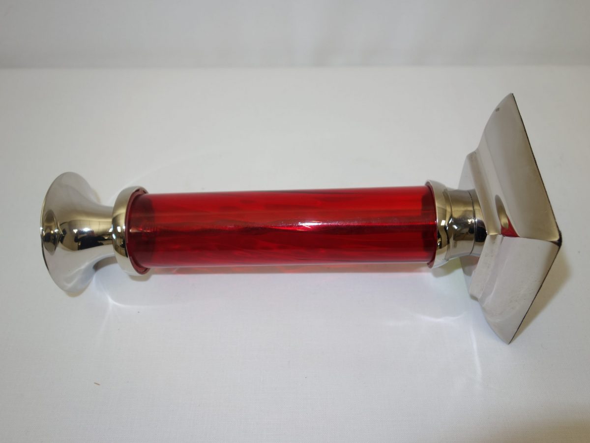 Svietnik červené sklo 9 x 9 cm – Obrázok 6