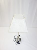 Nočná lampa biela chróm – Obrázok 5