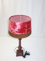 Nočná lampa červená zlatý lem – Obrázok 2