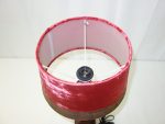 Nočná lampa červená zlatý lem – Obrázok 3