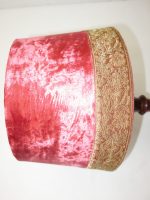 Nočná lampa červená zlatý lem – Obrázok 5