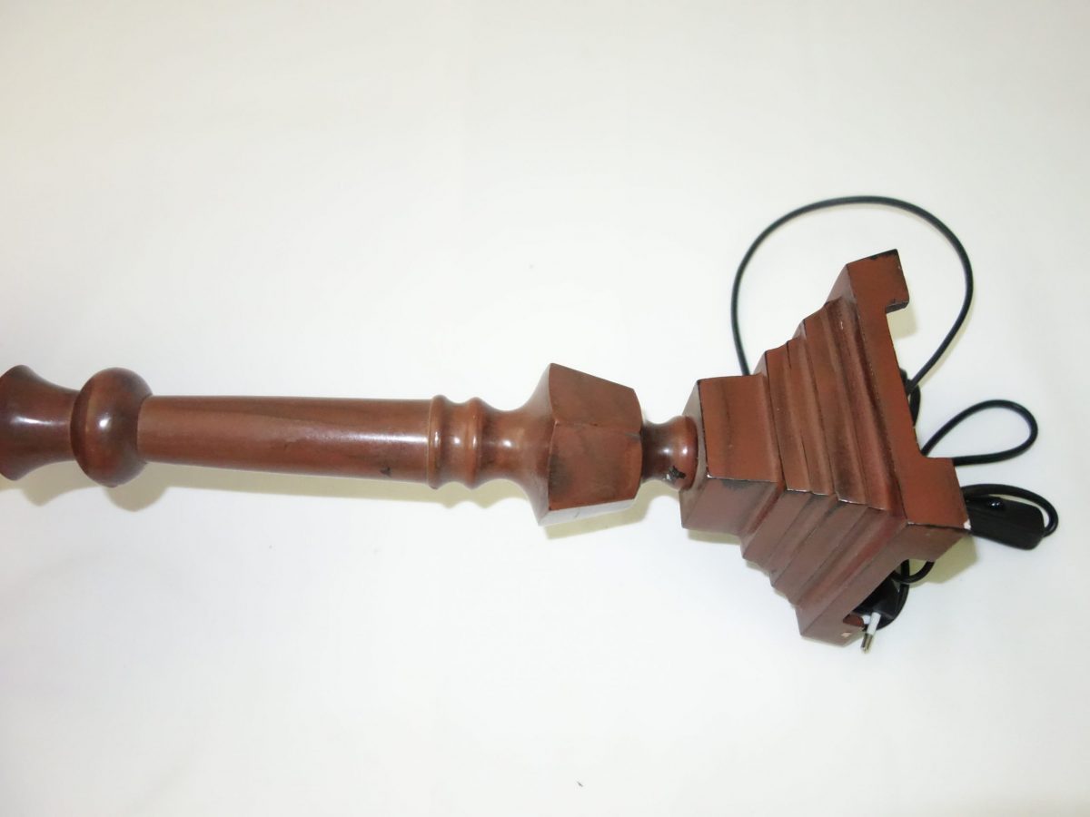 Nočná lampa červená zlatý lem – Obrázok 4