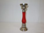 Svietnik z červeného skla
