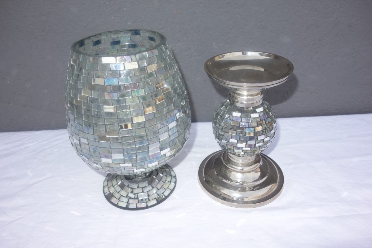 Pohár  z  lepeného  skla  24 cm  "SILVER" – Obrázok 8