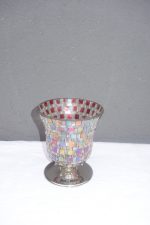 Pohár  z  lepeného  červeného  skla  13 cm