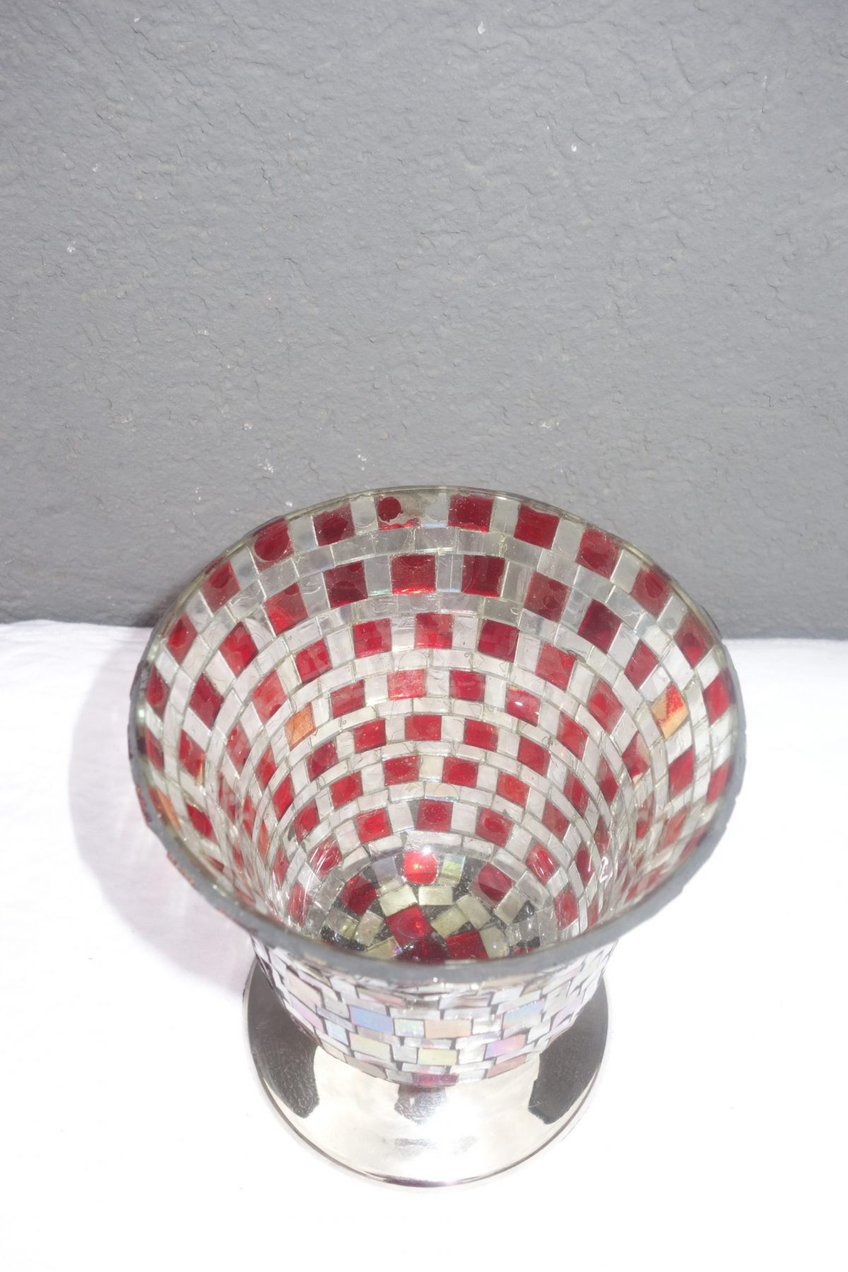 Pohár  z  lepeného  červeného  skla  13 cm – Obrázok 4