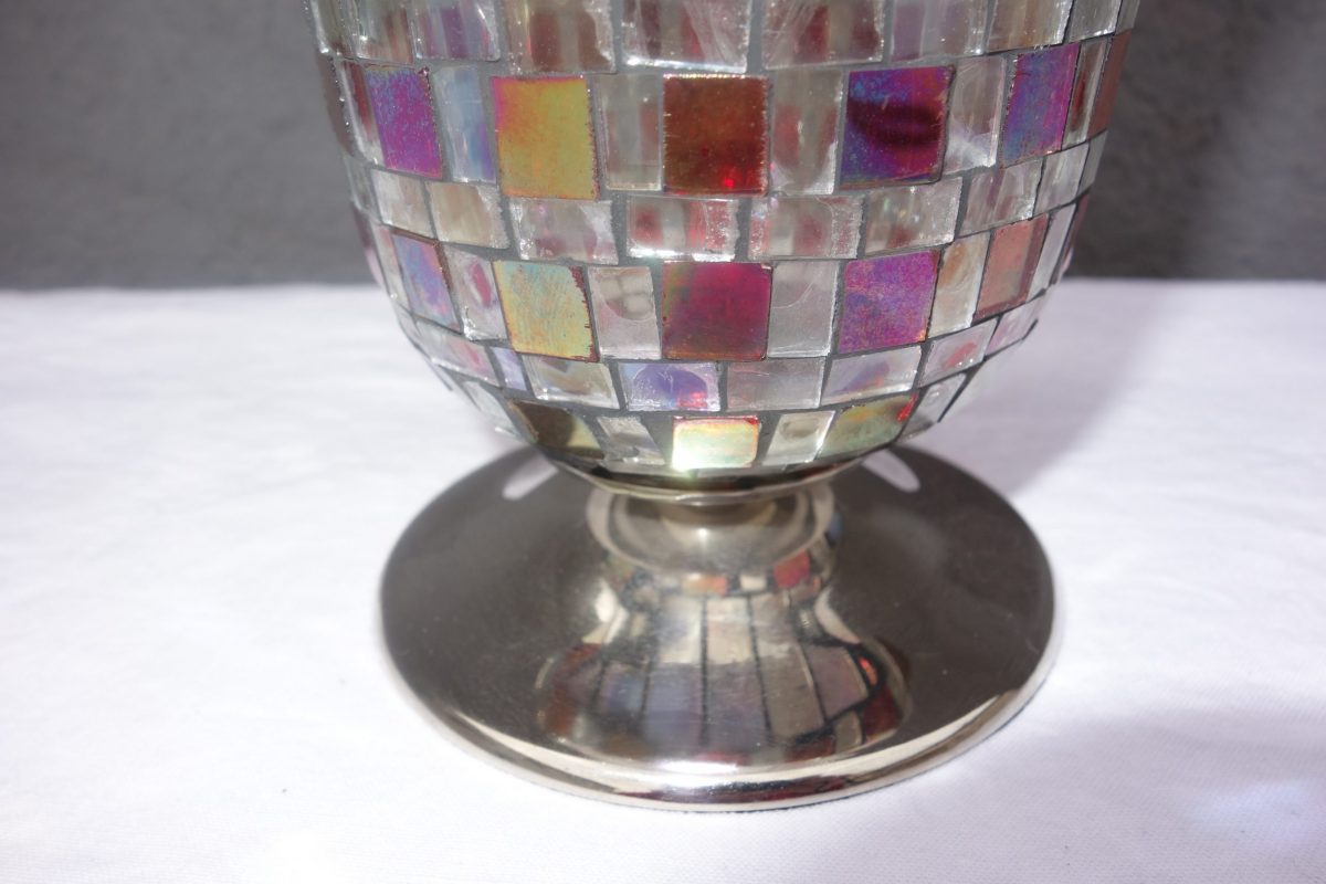 Pohár  z  lepeného  červeného  skla  13 cm – Obrázok 3