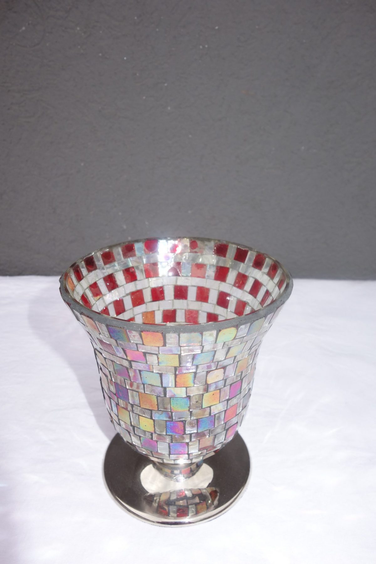 Pohár  z  lepeného  červeného  skla  13 cm – Obrázok 2