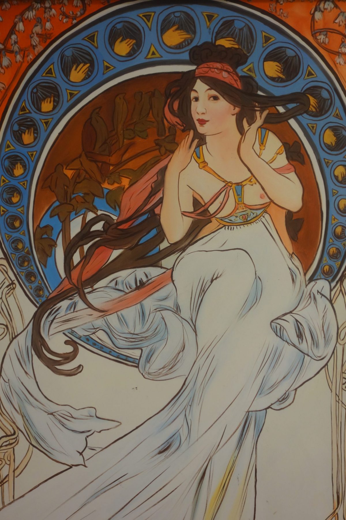 Obraz -odhalená žena- replika"Alfons Mucha" – Obrázok 3