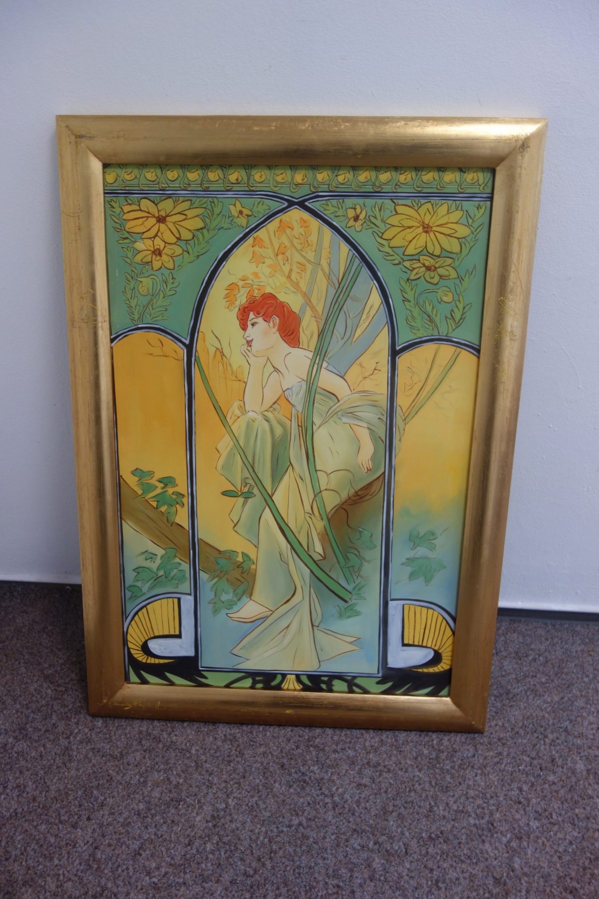 Obraz-zamyslená žena- replika"Alfons Mucha" – Obrázok 6