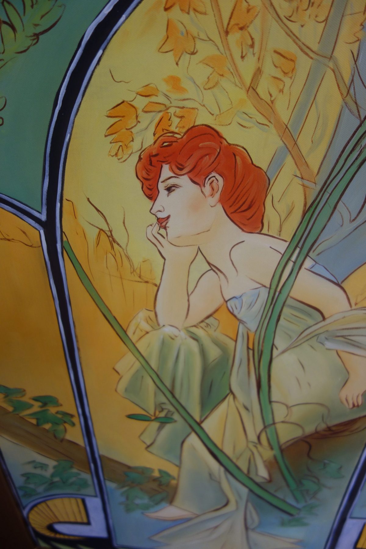 Obraz-zamyslená žena- replika"Alfons Mucha" – Obrázok 5