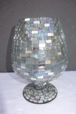 Pohár  z  lepeného  skla  24 cm  "SILVER"