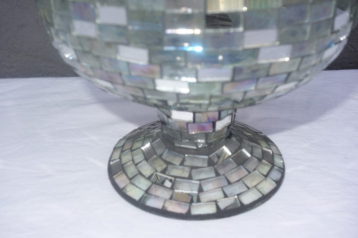 Pohár  z  lepeného  skla  24 cm  "SILVER" – Obrázok 4