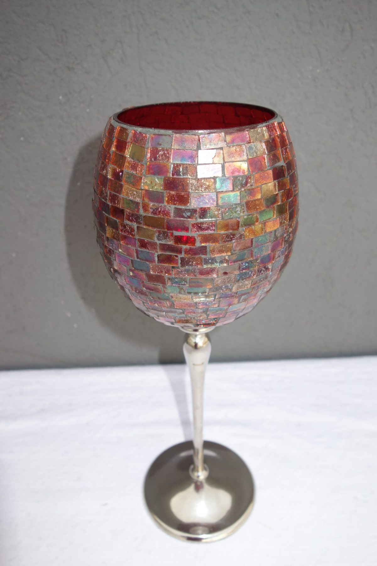 Pohár z  lepeného  červeného  skla  31 cm – Obrázok 7