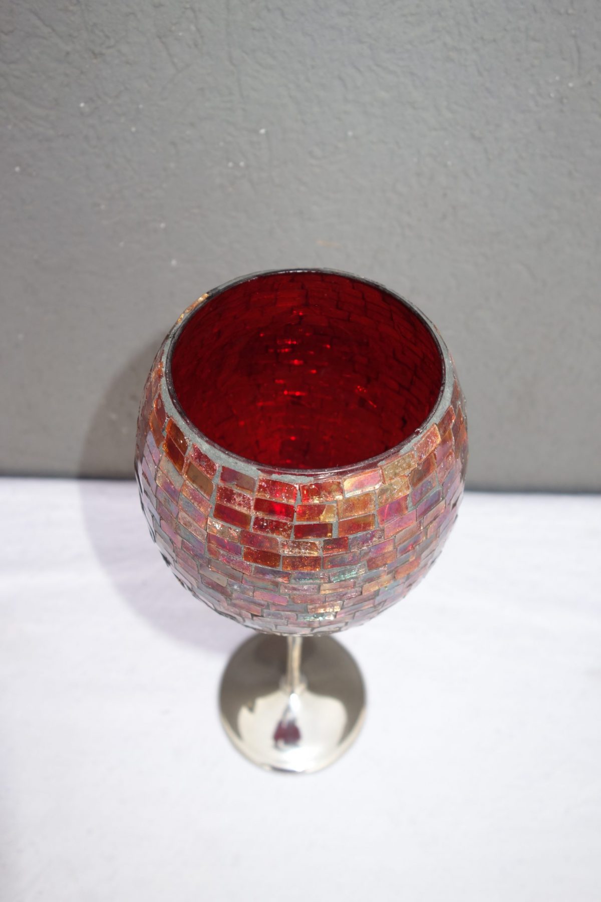 Pohár z  lepeného  červeného  skla  31 cm – Obrázok 6
