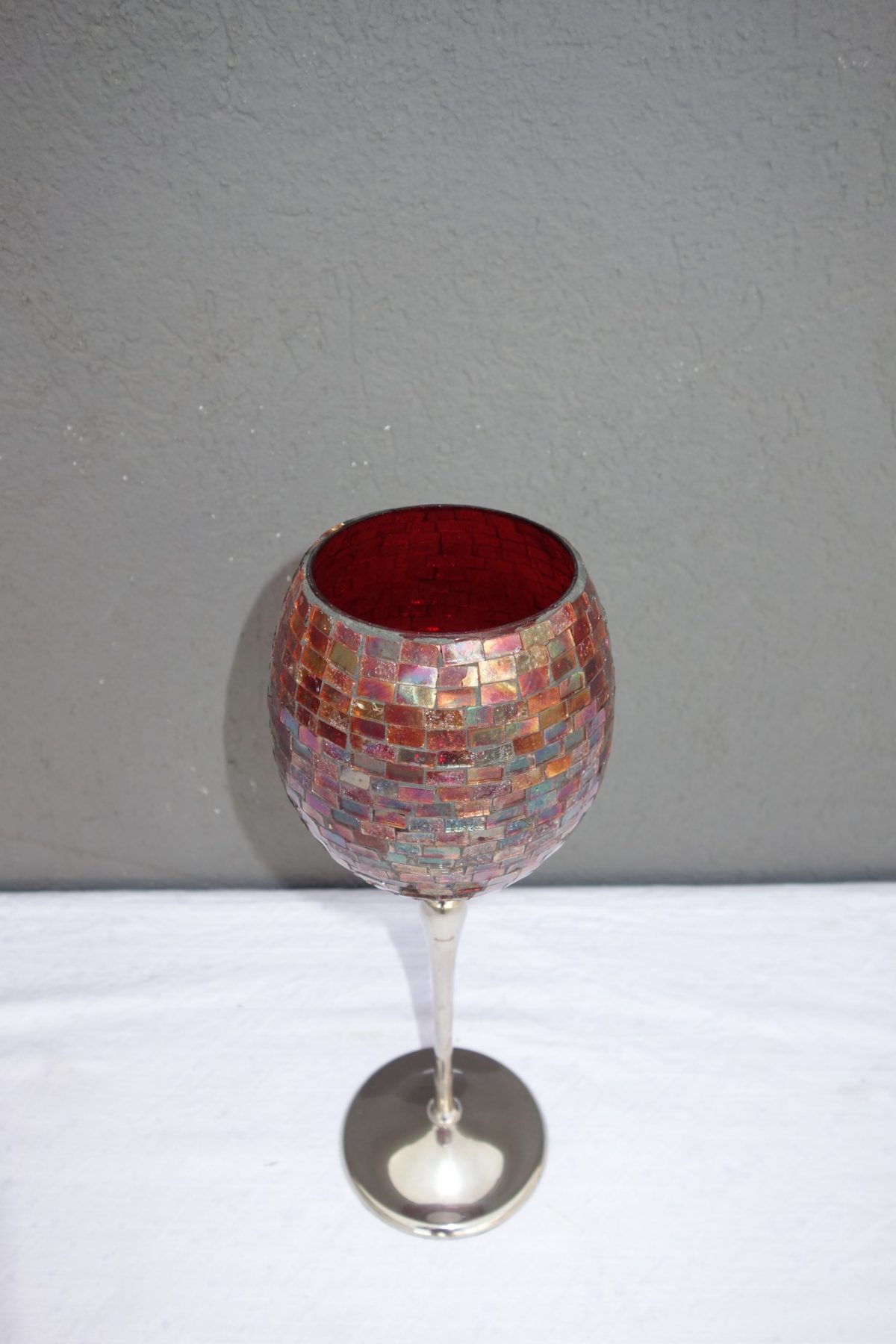 Pohár z  lepeného  červeného  skla  31 cm – Obrázok 5