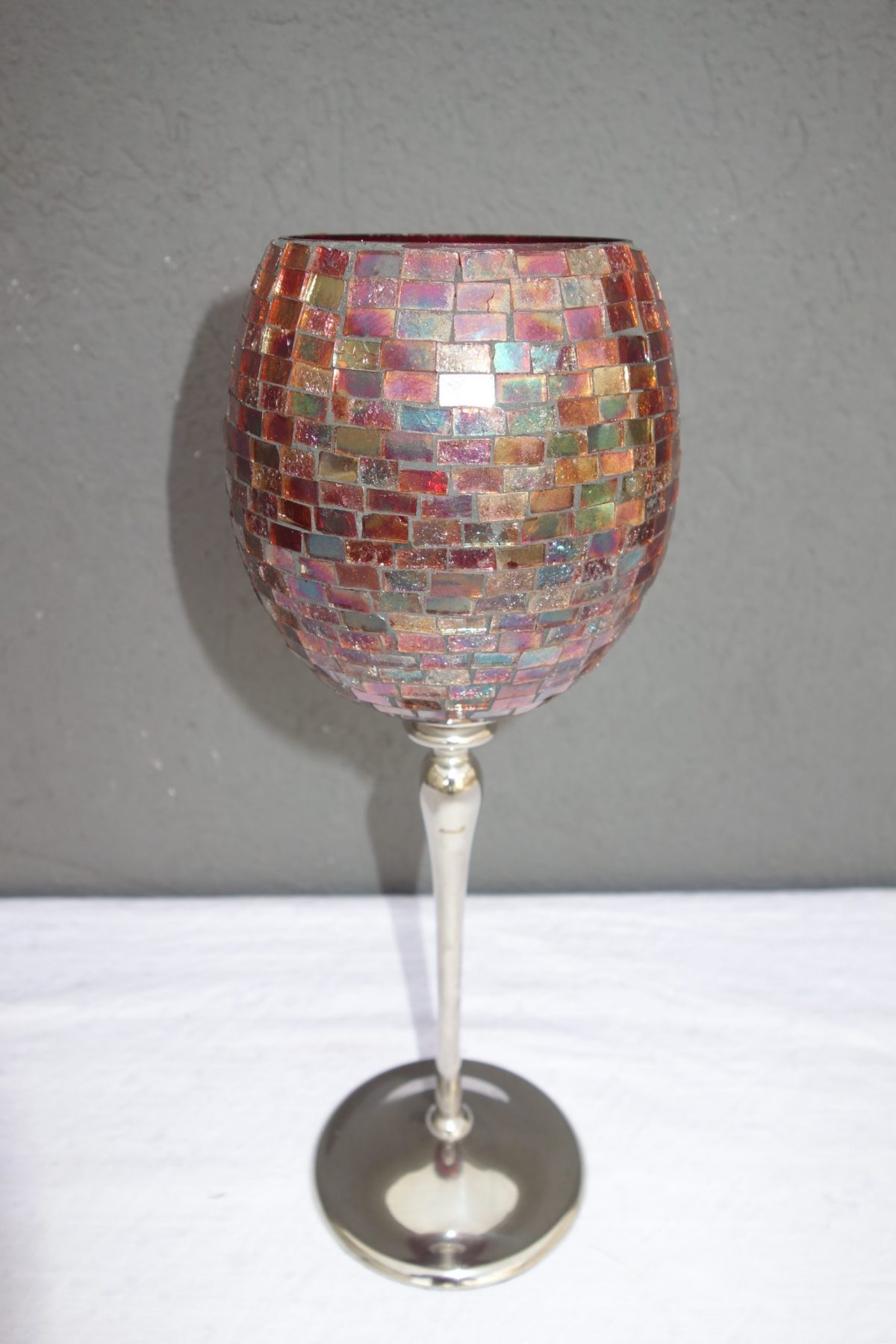 Pohár z  lepeného  červeného  skla  31 cm – Obrázok 4