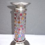 Svietnik  z  lepeného   skla  "Dúha" - 21  cm