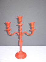 Svietnik oranžový 3 ramenný 37 cm – Obrázok 3