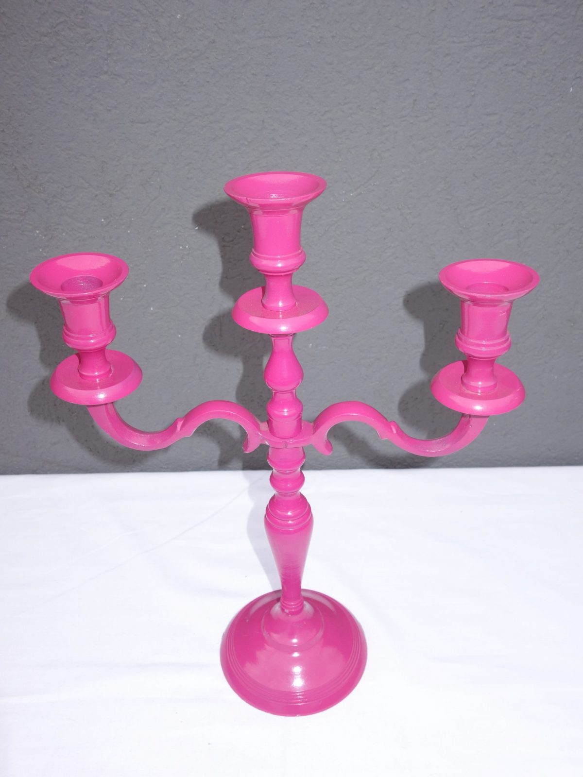 Svietnik purpurový  3 ramenný 37 cm – Obrázok 7