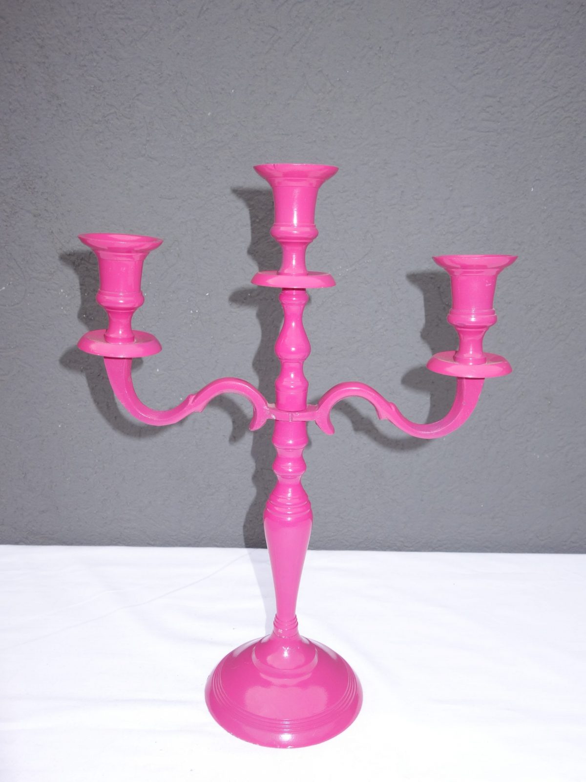 Svietnik purpurový  3 ramenný 37 cm – Obrázok 5