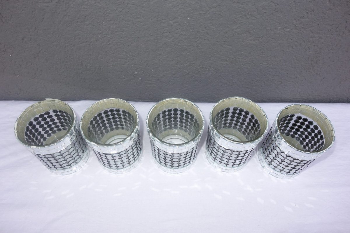 Svietnik zo strieborného  lepeného  skla – Obrázok 7