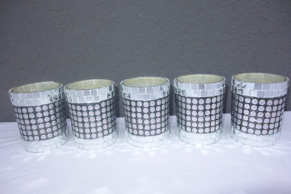 Svietnik zo strieborného  lepeného  skla – Obrázok 8