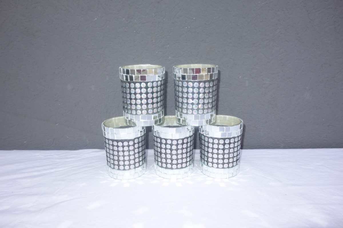 Svietnik zo strieborného  lepeného  skla – Obrázok 10