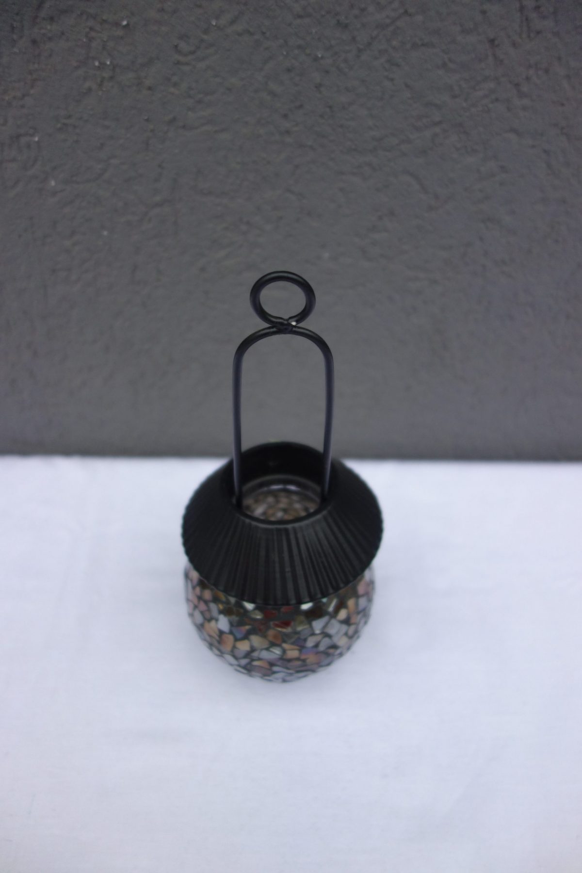 Svietnik čierny -farebné lepené sklo – Obrázok 3