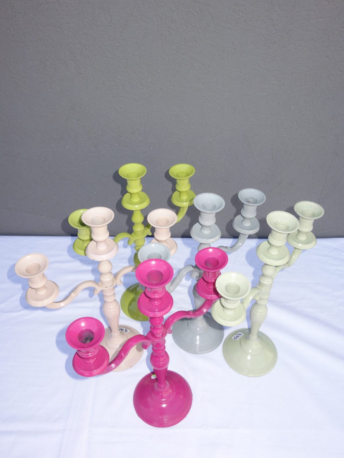 Svietnik purpurový  3 ramenný 37 cm – Obrázok 4