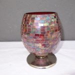 Pohár z  lepeného  červeného  skla - 16 cm