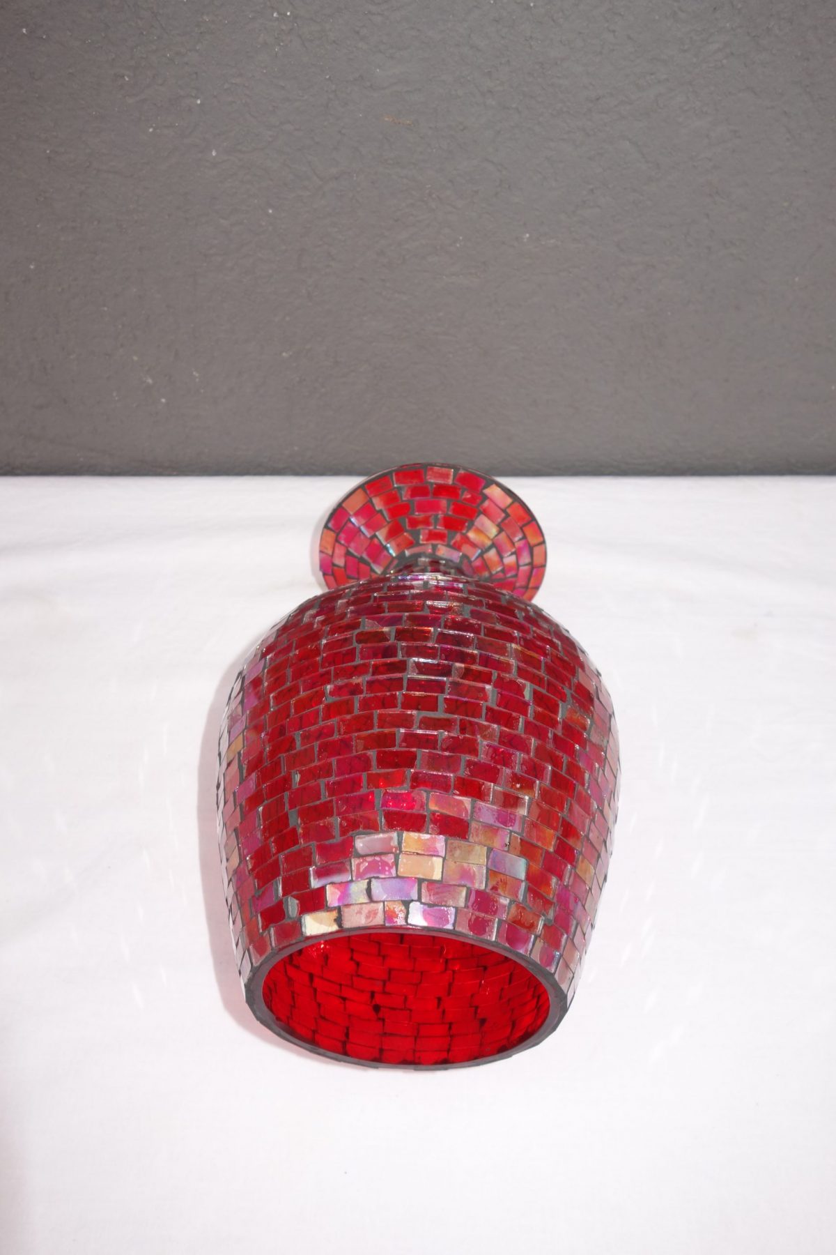 Čaša z červeného lepeného skla – Obrázok 4