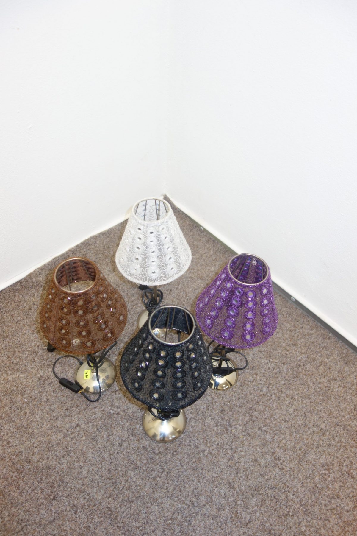 Nočná  lampa fialová sieťovaná - 45 cm – Obrázok 5