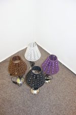 Nočná  lampa fialová sieťovaná - 45 cm – Obrázok 5