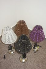 Nočná  lampa fialová sieťovaná - 45 cm – Obrázok 4