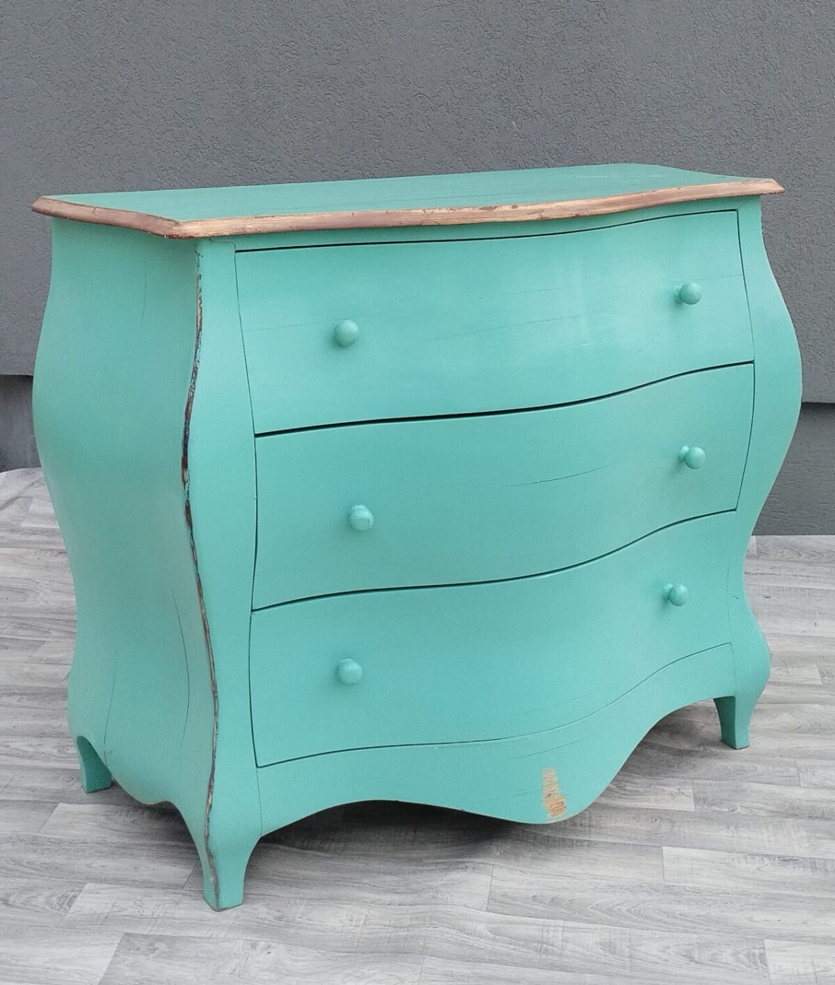 Komoda "BAROKO" hráškovo zelená – Obrázok 3