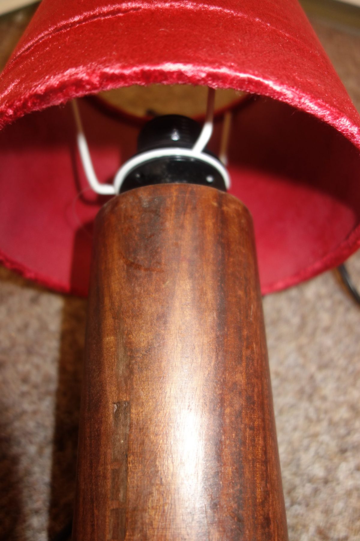 Nočná  lampa  červená  41 cm – Obrázok 3