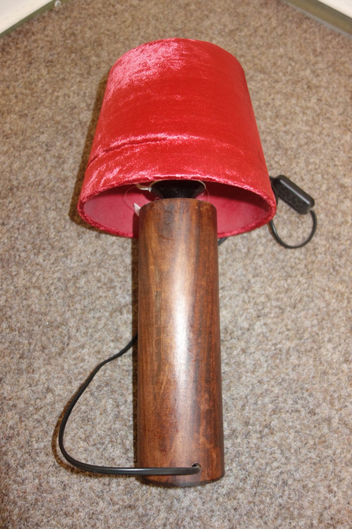 Nočná  lampa  červená  41 cm – Obrázok 2