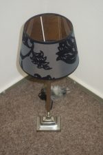 Nočná  lampa  sivo - čierna   - 52 cm