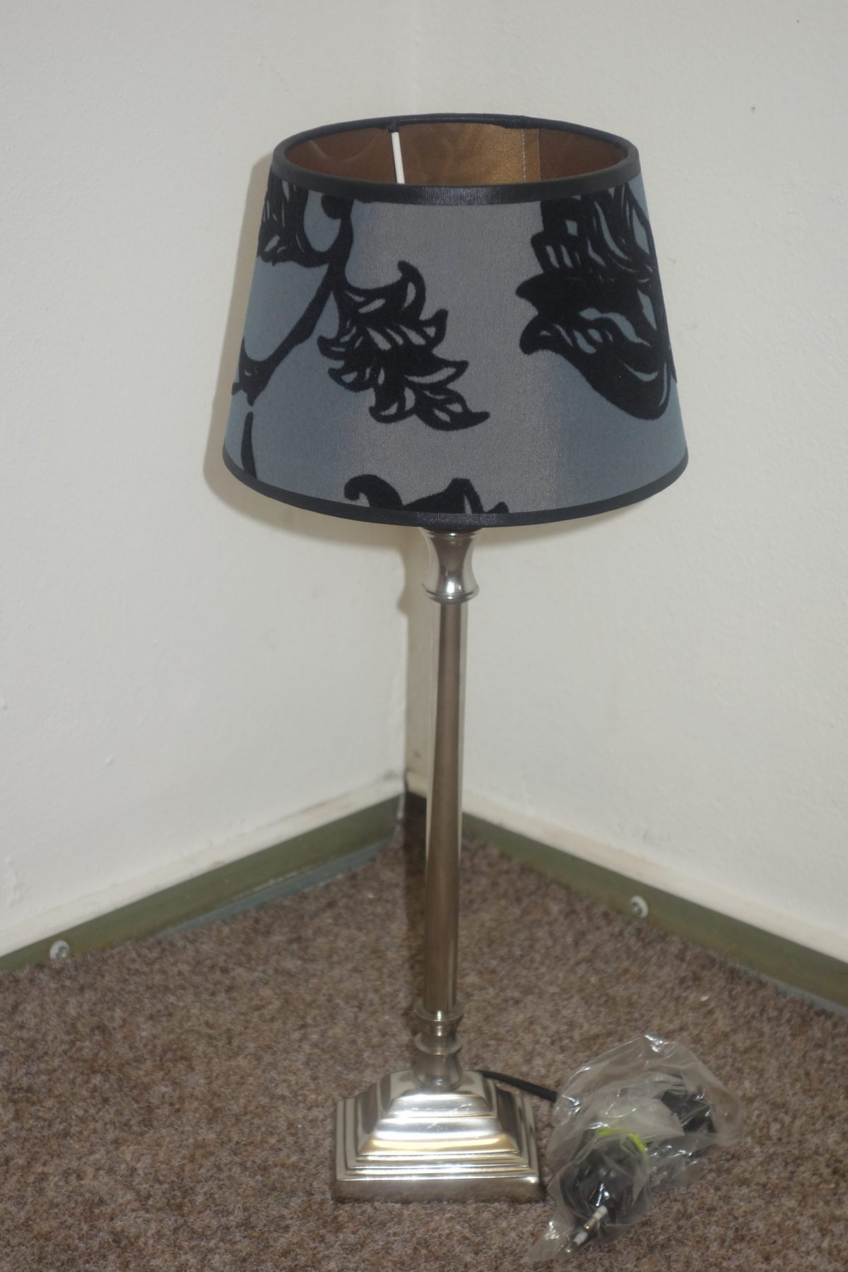 Nočná  lampa  sivo - čierna   - 52 cm – Obrázok 2