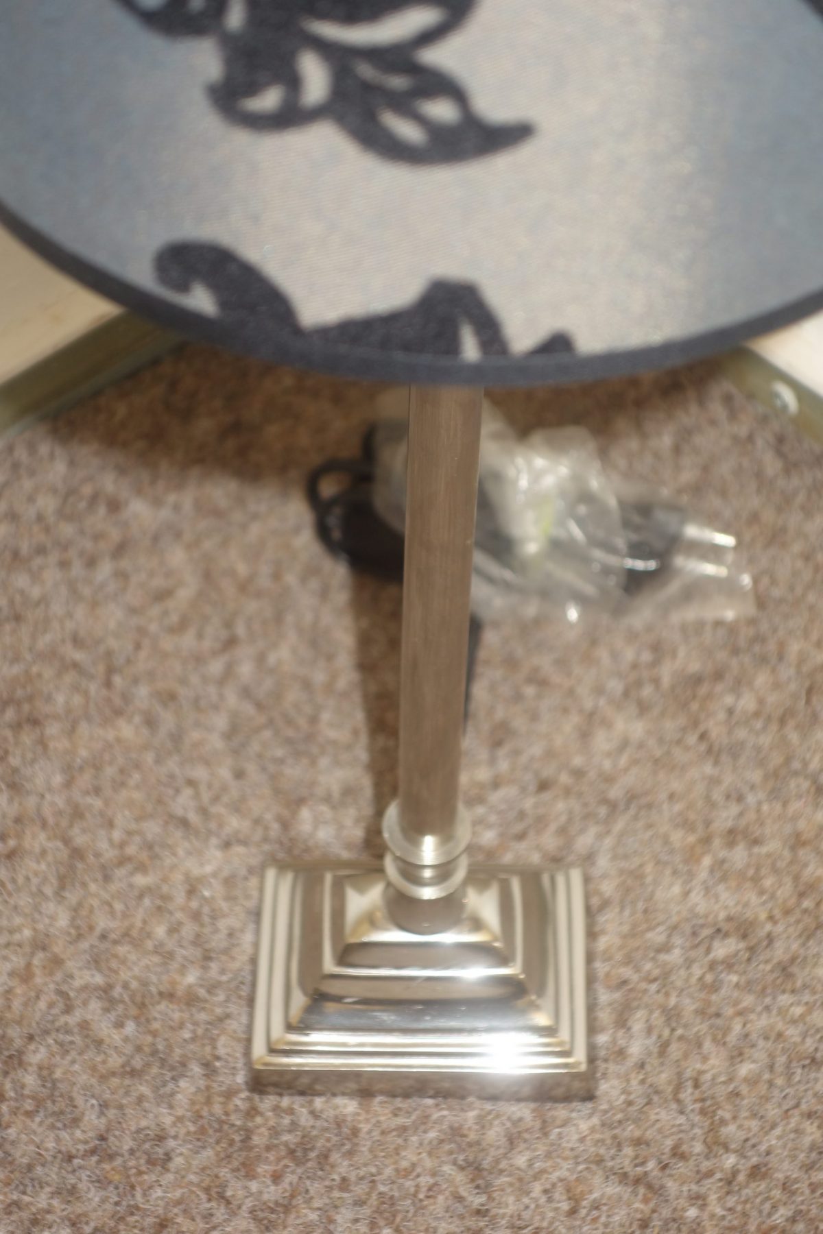 Nočná  lampa  sivo - čierna   - 52 cm – Obrázok 3