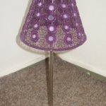 Nočná  lampa fialová sieťovaná - 45 cm