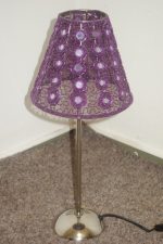 Nočná  lampa fialová sieťovaná - 45 cm