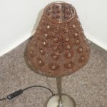 Nočná  lampa hnedá sieťovaná - 45 cm