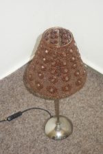 Nočná  lampa hnedá sieťovaná - 45 cm