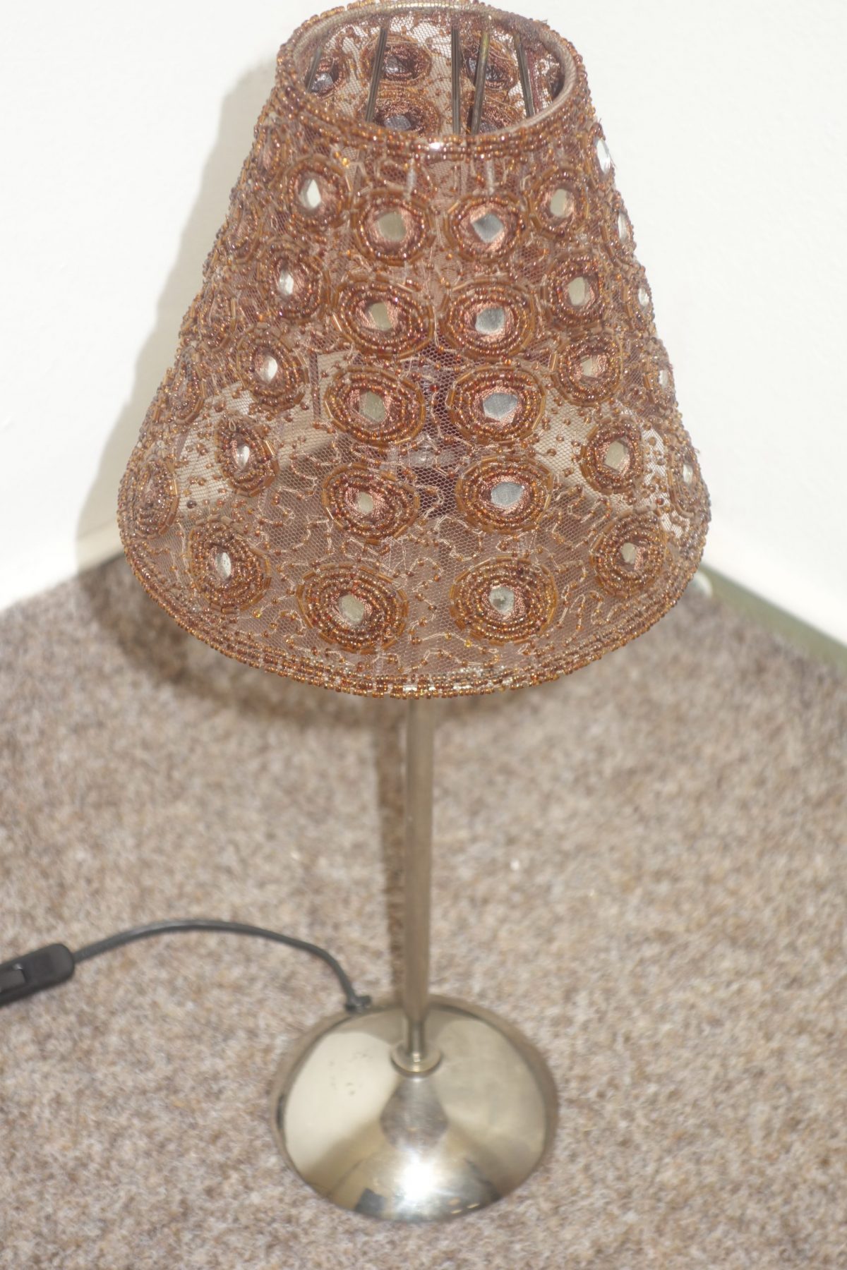 Nočná  lampa hnedá sieťovaná - 45 cm – Obrázok 2