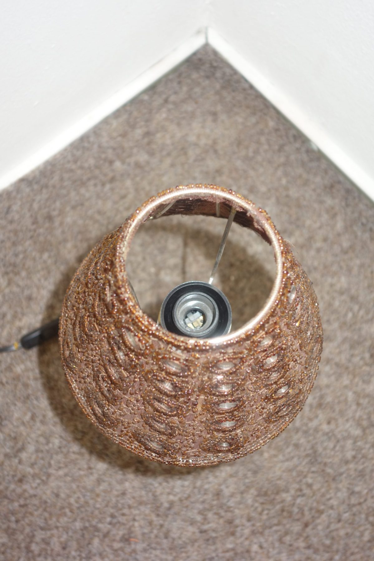 Nočná  lampa hnedá sieťovaná - 45 cm – Obrázok 4