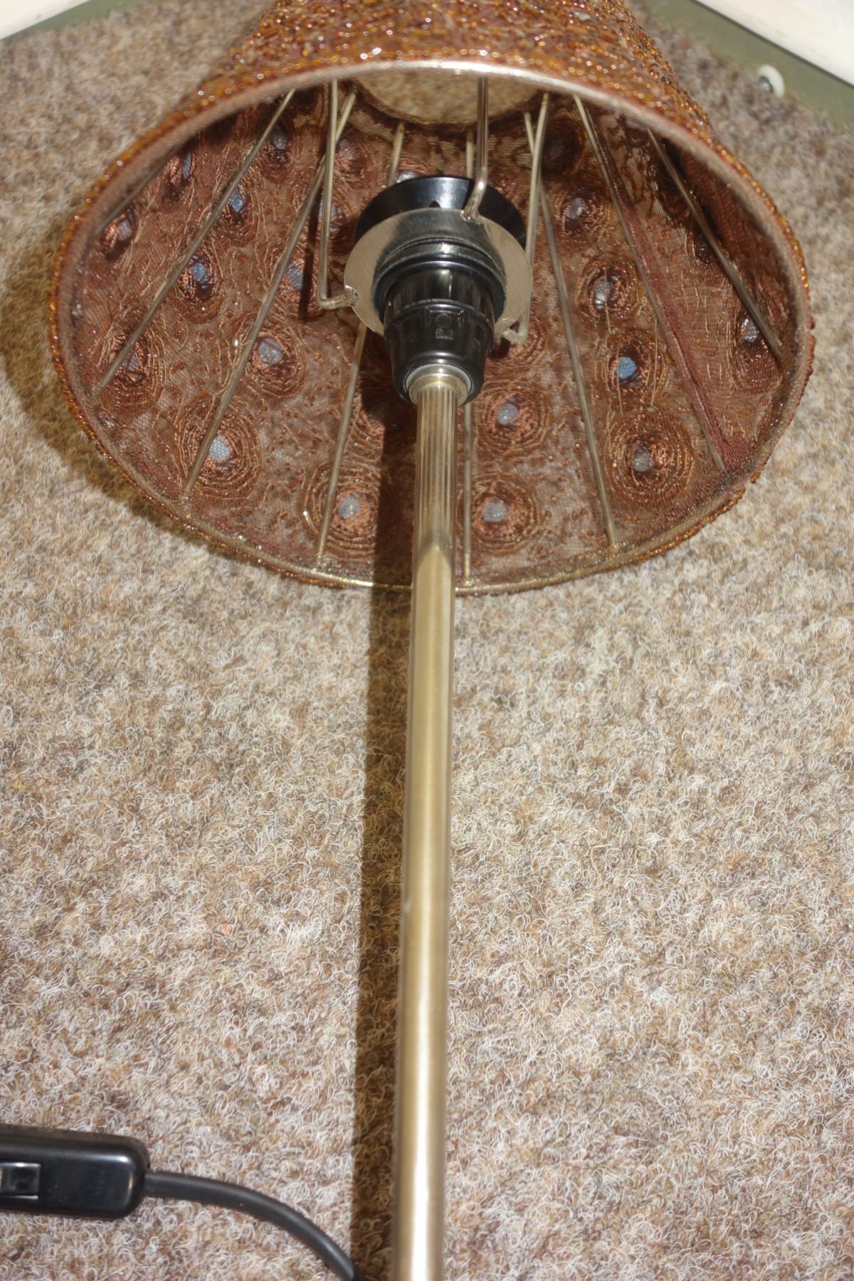 Nočná  lampa hnedá sieťovaná - 45 cm – Obrázok 5